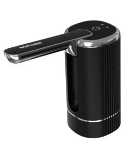 SONASHI Rechargeable Water Dispenser Pump with 1 Touch Function | Foldable Design with Silicone Inlet Hose | Type-C Charging, Indicator Light | Suitable for 1-5 Gallon Bottle Water | Power 4W SWP-65 Black/Silver