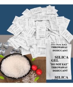 HomarKet Silica Gel Desiccant Bags,100pcs Non-Toxic Moisture Absorber Desiccant Dehumidifier for Kitchen Clothes Food Storage(1g/100packs)