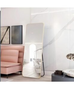 Noon East Full Length Mirror 160x45cm, Floor Mirrors Free-Standing Leaning Large Bedroom Dressing Mirror, Full Body Mirror with Stand for Living Room, Bedroom Gold