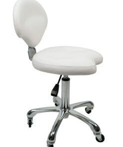Meishida Rolling Stool Chair Adjustable Pully Stool Salon Chair with Backrest Home and Office Chair