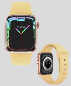 C idea 1.69 Inch 45MM Full Touch Smartwatch NFC Sleep Heart Rate Monitoring Smart Wrist Wear Sports Activity Tracing Bluetooth(Gold) translate in argic