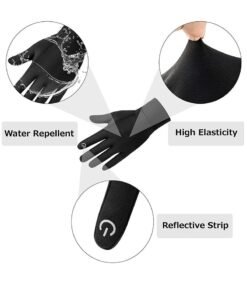 Alternative view of SOLARAE Waterproof Touchscreen Winter Cycling Gloves, Thermal Windproof Anti-Slip Sports Gloves for Running, Driving, and Hiking (Size L) - Perfect for Cold Weather Activities!
