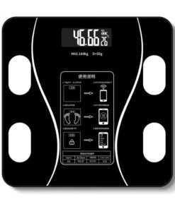 Smart Scale With Bluetooth, Body Fat Scale, Wireless Digital Bathroom Scale, 12 Measurements, Weight/body Fat/bmi, Fitness Body Composition Analysis, Black.