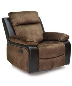 Multi Home Furniture Single Leather Recliner 360 Sofa MH-1145A-30-BROWN Modern Rocker Ergonomic Lounge 360 Degree Swivel Single Sofa Seat