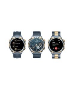 Haino Teko RW-69 Waterproof Smartwatch with 1GB Built-in Storage 10-Day Battery AMOLED Display and 3 Pair Straps Designed for Men-Blue
