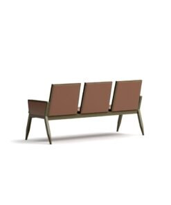 Alternative view of MAF furniture MAF 3-Seater Airport Chair for Waiting Rooms – Hospital & Clinic Seating with Metal Frame, Armrests, & Cushion – Camel