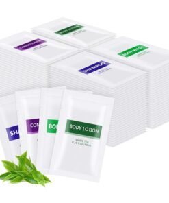 HQSLsund 4IN1 Toiletries Set Travel Size Toiletries Bulk100 Pcs 4Piece Set 25pcs Travel Size Body Wash 25pcs Hotel Shampoo 25pcs Mini Conditioner 25pcs Body Lotion Bulk Mini Guest Amenities Supply