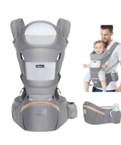 GGEROU Baby Wrap Carrier, Baby Hip Seat, All-In-One Baby Carrier, Lightweight and Breathable, Adjustable Baby Carrier,Grey