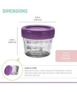Alternative view of melii Pack Of 12 Glass Food Container, 4Oz