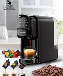 SONASHI 3 in 1 Multi Capsule & Espresso Coffee Machine |1400W| With 700ML Detachable Water Tank | 20 Bar Powerful Pressure with Touch Control Panel and Indicator Light | 3 Optional Adaptors - Nespresso/Dolce Gusto/Coffee Powder and Auto Shut Off Options | SCM-4985 Black 700 ml 1400 W SCM-4985 Black