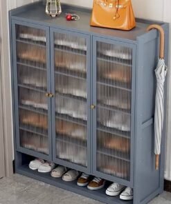KLNAMAEAAN 8 Tiers Multifunctional Entryway Shoe Cabinet with 3 Doors