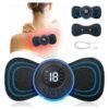 Body Massager,Wireless Portable Neck Massager with 8 Modes and 19 Strength Levels Rechargeable Pain Relief EMS Massage Machine for Shoulder,Arms,Legs