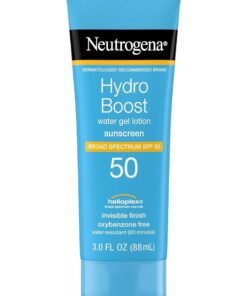 Neutrogena Hydro Boost Moisturizing Water Gel Sunscreen Lotion with Broad Spectrum SPF 50, Water-Resistant & Non-Greasy Hydrating Sunscreen Lotion, Oil-Free 3 fl. ozFluid Ounce