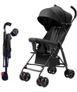 HI-FINE Baby Stroller,Lightweight Toddler Travel Stroller,Ultra Compact Stroller for Airplane,Newborn Stroller with Cup holder,Back rope,Mommy bag,Mosquito net,Storage basket,Rain cover and Cotton pad