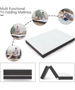 Harmony Home Tri-Fold Foam Mattress with Storage Cover - 90 x 180 x 14 cm