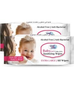 Cool & Cool Baby Sanitizing Wipes 60's - Pack of 2, white