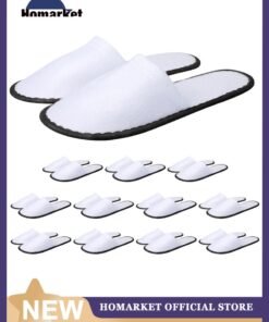 HomarKet Disposable Spa Slippers, Closed Toe, Premium Non-Slip Indoor Hotel Slippers for Men and Women