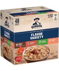 Quaker Instant Oatmeal, 4 Flavor Variety Pack, Individual Packets, 48 Count