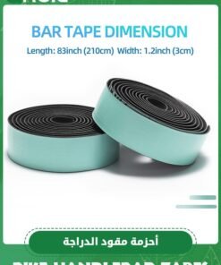 GROIC 2 Roll Bike Handlebar Tape - Road Bicycle Bar Tapes, PU Leather Surface EVA Foam Cycling Handle Bar Wraps with End Plugs - Image 3