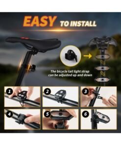 KOWVOWZ Bike Tail Light, USB Rechargeable Bike Light, Remote Control Turn Signal LED Light, Bike Headlight and Taillight Remote Control Bicycle with Horn Rechargeable Safety Reflectors for Night Riding - Image 4