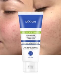 MOOYAM Salicylic Acid Cleanser for Acne, Deeply Cleanses & Exfoliates Acne Removal, Whitening, Oil Control and Exfoliation for All Skin 100g