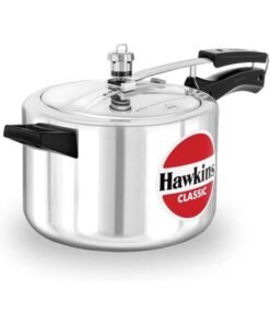Hawkins 5.0Liters Classic Aluminium Pressure Cooker With Inner Lid(Cl50), Silver Silver