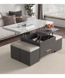 Multifunctional Adjustable Height Modern Dining Table Set Coffee Table Set