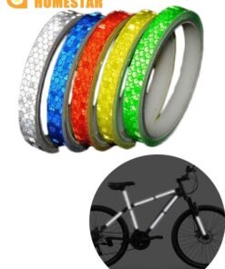 HOMESTAR Reflective Tapes 5 Colors, Safety Reflective Warning Stickers, Waterproof Outdoor Bicycle Rim Reflector Tape, Thin Reflective Sticker Rolls for Bikes, Bicycles, Motorcycle Decoration