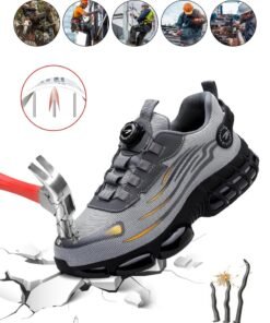 9KSAFETYJB Steel Toe Safety Shoes for Men – Lightweight, Puncture Proof, Breathable Work Shoes for Construction, Warehouse, Outdoor Activities (41 EUR)