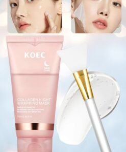 KOEC Collagen Night Wrapping Mask 75ml Deep Collagen Mask Overnight Collagen Face Mask Collagen Wrapping Mask Deep Nourishment Skin Overnight Face Mask Bio Collagen Face Serum Mask Collagen Night Wrapping Cream