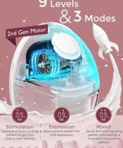Alternative view of Momcozy Breast Pump Hands Free Mobile Style | M6, Wearable Breastfeeding Pump Ideal Rhythm for More Milk, DoubleFit Flange More Fit & Discreet with 3 Modes & 9 Levels