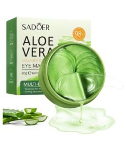 SADOER 60 PCS Eye Mask, Eye Patches for Puffy Eyes and Dark Circles, to Reduce Puffiness, Fine Lines, and Wrinkles with Pure Natural Extracts (Aloe)