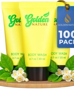 Golden Nature Travel Size Hotel Body Wash Jasmine 07 fl oz 100 PK Delight Your Guests with Soothing Refreshing Body Wash Bulk Small Size Toiletries for Airbnb Motels Guest Rooms