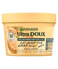 garnier Ultra Doux Hair Food Curls Restoring Cocoa Butter 3-in-1 Hair Mask for Dry Curly Hair 390ML