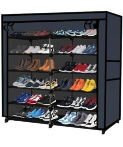 RAXON WORLD 12 Layer Collapsible Fabric Wardrobe Organizer for Clothes (DIY-Black)