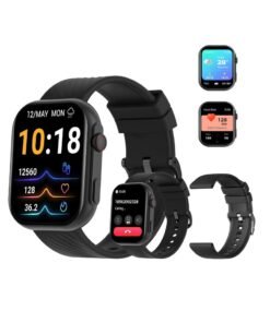 PEJE Smartwatch - 2.13" AMOLED,Smart Watches for Men,Prayer Alerts & Arabic Support,SpO2/Heart Rate/Sleep Monitor,120+ Sports Modes,IP68 Waterproof,Bluetooth Calls + Extra Strap,iOS/Android (Black)