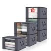 HOMESTAR 6 Piece Storage Containers for Bedroom, Closet and Blankets Organization