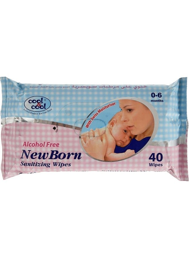 Cool & Cool New Born Sanitizing Wipes 40'S