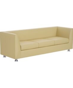 Mahmayi 679 Three Seater PU Sofa - Light Sandal