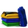 Haidue Car Towel Microfiber Cleaning Cloth Pack of 3 with Washing Sponge- Multipurpose Towel for Washing Drying Dusting