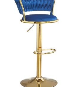 DubaiGallery Luxury bar Stool,Modern Round Adjustable Reception Chair, Gold Velvet Bar Chair, Kitchen high Dining Chair , Height Adjustable and 360° Swivel. Suitable for bar, Home, offce, Cafe