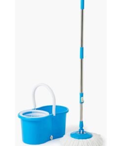 Amal Floor Cleaning Quick Spin Mop With Bucket Blue/White 45.5x25.5x22cm