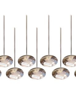 PARIJATA Stainless Steel Desk Straight Rod Paper Memo Holder Fork Receipt Note Spike Stick, Token, Hotel Bill Stand Memo Holder Fork Receipt Note Spike Stick (Pack of 9) (9)