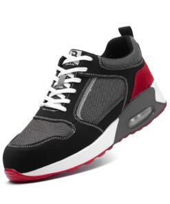 BEXOW Premium Safety Shoes Steel Toe Lightweight Slip Resistant Breathable Work Sneakers with Kevlar Midsole Anti-Smashing Puncture Proof Comfortable Industrial Footwear for Men and Women