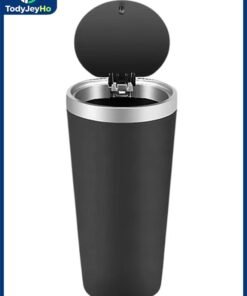 TodyJeyHo Car trash can, cup holder mini car trash can, press on lid, car accessories, suitable for car home, office, bedroom