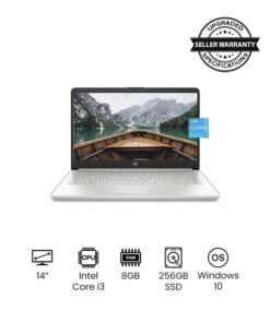 HP (Upgraded Version) 14-DQ2055WM Laptop With 14-Inch Full HD Display, 11th Gen Core i3 1115G4 Processor/8GB RAM/256GB SSD/Intel UHD Graphics/Windows 10/International Version / English/Arabic silver
