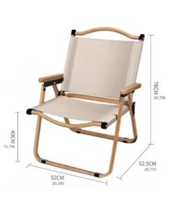 Portable Folding Chair, Large Outdoor Camping Chair, Lightweight Foldable Packing Beach Chair, for Camping Hiking Garden Travel Beach Picnic BBQ Outdoor (Beige Large 2Pcs)