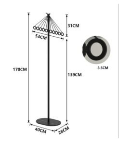 Metal Coat Rack in Free Standing Coat Racks Stand with Marble Base, Stable Standing Clothes  Rack with Hooks Premium Hat Hanger