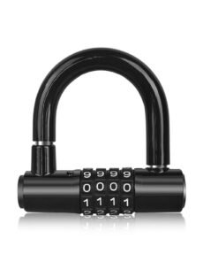 SYOSI Bike Lock, Heavy Duty Outdoor Waterproof Lock with Resettable Code, Digit Combination Padlock, 4 Digit Code Lock Anti Theft for Gates, Mountain Bike, Scooter Gym, School, Shed Lockers