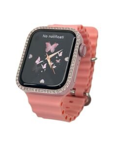 modio MW19 Mini Smart Watch With 36mm Display 4 Pair Straps Necklace and Bracelate Designed For Womens
